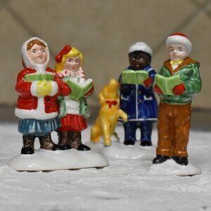 Snow Village CAROLERS Department 56 Set Of 3 Ceramic